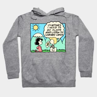 Leonard Cohen - Vinyl Obsessive Comic Hoodie